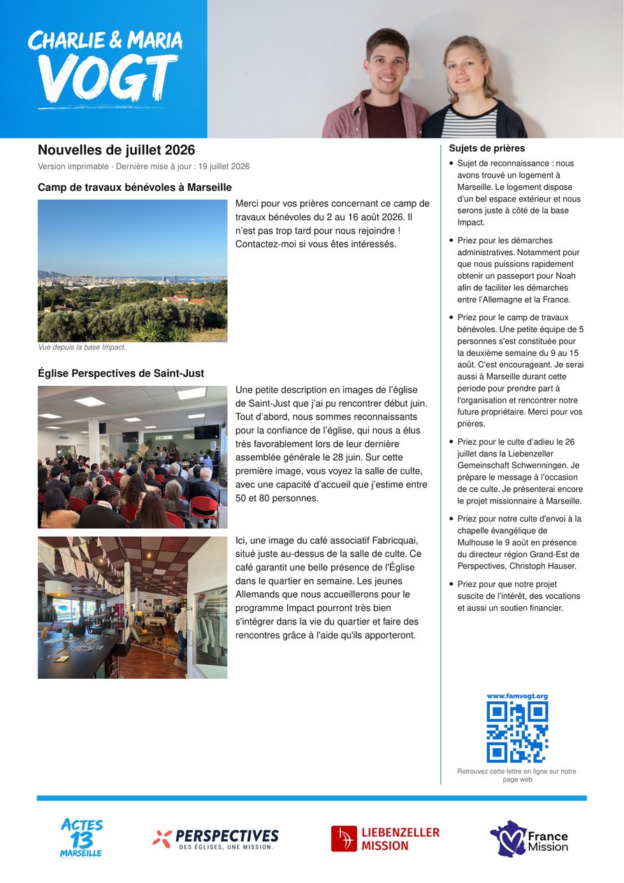 Aperçu — Lettre de nouvelles – Juillet 2026